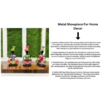 Set of 3 Metal Musician Sardar Decorative Showpiece Table Decor Home Decor Musician Tabletop Showpiece Gift Item Multicolour (Each Size 5x7 Inch) - Image 4
