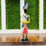 Set of 3 Metal Musician Standing Decorative Sardar White Theme Decorative Showpiece Table Decor Home Decor Musician Tabletop Showpiece Gift Item Multicolour (Size 6x8 Inch) - Image 3