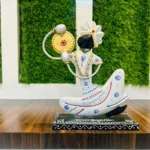 Set of 3 Metal Musician Langa Sardar White Theme Decorative Showpiece Table Decor Home Decor Musician Tabletop Showpiece Gift Item Multicolour (Size 6x8 Inch) - Image 5