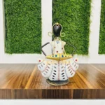 Set of 2 Metal Musician Couple Tealight White Theme Decorative Showpiece Table Decor Home Decor Musician Tabletop Showpiece Gift Item Multicolour (Size 5x8 Inch) - Image 2