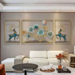 Handcrafted Metal Modern Big Leaf Showpiece Wall Sculpture Multicolor Unique Modern Accent for Stylish Interiors Wall Art for Home Decor, Living Room, Bedroom & Office