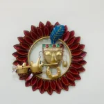 Metal Krishna Playing Basuri Wall Decor Frame Wall Sculpture Wall Art for Living Room, Pooja Room Drwaing Room & Bedroom - Image 3