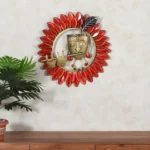 Metal Krishna Playing Basuri Wall Decor Frame Wall Sculpture Wall Art for Living Room, Pooja Room Drwaing Room & Bedroom