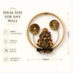 Miracle Craft - Decorative Ganesha Wall Art with Diya Holder Golden Frame Handmade Religious Sculpture for Home Temple Living Room Festive Decoration (Size 15x15 Inch) - Image 5