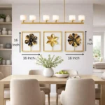 Miracle Craft - Handcrafted Iron Leaf Design Wall Art Set of 3 Multicolor Frames Set Large Abstract Hanging Decor for Living Room Bedroom Kitchen Office - Image 5