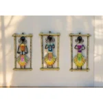 Rajasthani Handmade Musician Wall Decor Frames Handmade Multicolor Metal Showpieces for Living Room & Bedroom Decoration (Set of 3) - Image 2