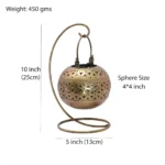 Metal Antique Tealight Degcgi Lota Candle Holder with Stand | Metal Degchi Dhoop Holder for Pooja, Home, Office, Indoor Outdoor Décor – Perfect for Living Room Pooja Room - Image 3