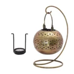 Metal Antique Tealight Degcgi Lota Candle Holder with Stand | Metal Degchi Dhoop Holder for Pooja, Home, Office, Indoor Outdoor Décor – Perfect for Living Room Pooja Room - Image 2