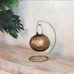 Metal Antique Tealight Degcgi Lota Candle Holder with Stand | Metal Degchi Dhoop Holder for Pooja, Home, Office, Indoor Outdoor Décor – Perfect for Living Room Pooja Room