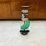 Metal Multicolor Elegant Peacock T Light Candle Holder showpiece - Image 3
