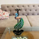 Metal Multicolor Elegant Peacock T Light Candle Holder showpiece - Image 2
