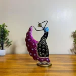 Metal Multicolor Rajasthani Musician Dancing Doll Showpiece, Table Decorative Items for Home, Antique Gift Items, Tv Unit Showpiece, Home Decoration Items - Image 3