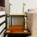 Metal Multicolor Rajasthani Narega Doll Tealight Showpiece, Table Decorative Items for Home, Antique Gift Items, Tv Unit Showpiece, Home Decoration Items (Set of 4) - Image 4